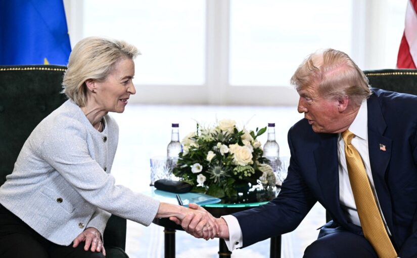 DONALD TRUMP STRIKES TRADE DEAL WITH EU CHIEF IN TRANSATLANTIC STANDOFF