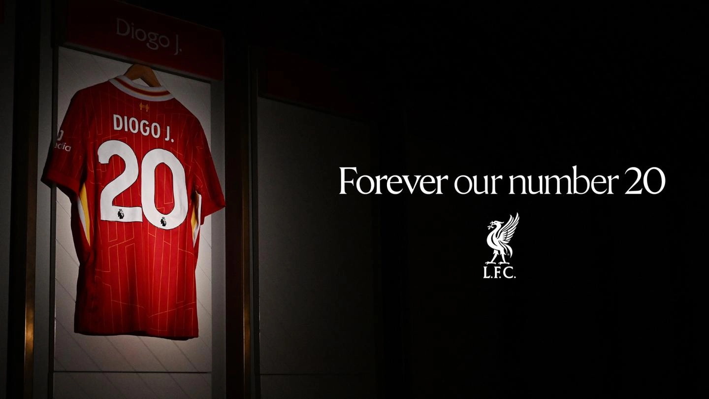 LIVERPOOL HONORS DIOGO JOTA BY RETIRING HIS NUMBER 20 SHIRT