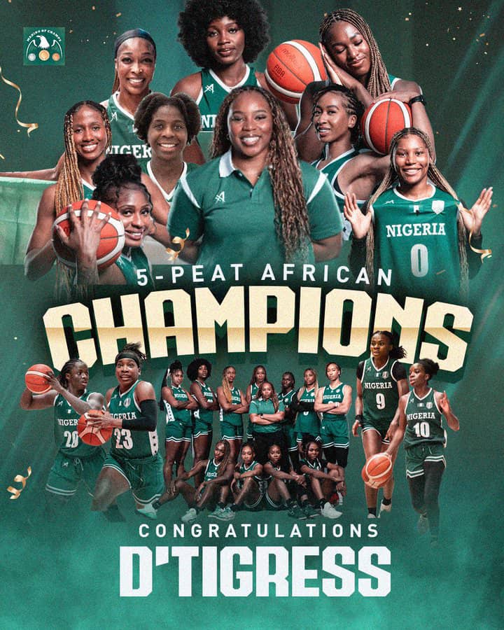 D’TIGRESS EMERGES FIFTH STRAIGHT CHAMPIONS OF WOMEN’s AFROBASKET TITLE