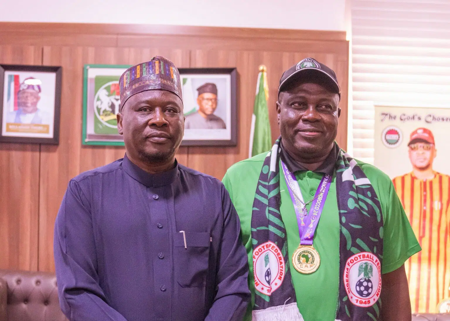 GOVERNOR FINTIRI OF ADAMAWA STATE GIFTS SUPER FALCONS COACH N50m, HOUSE FOR WAFCON VICTORY