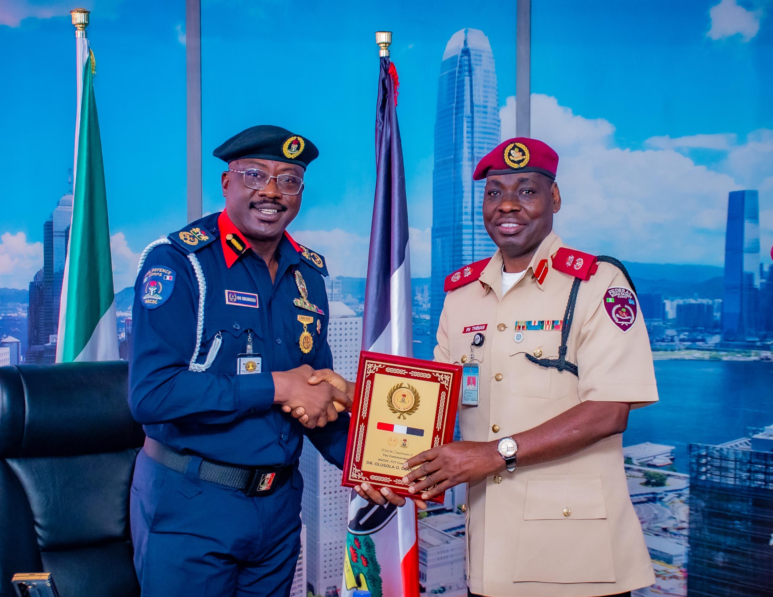 NSCDC PLEDGES COLLABORATION WITH FRSC TO ENHANCE ROAD SAFETY