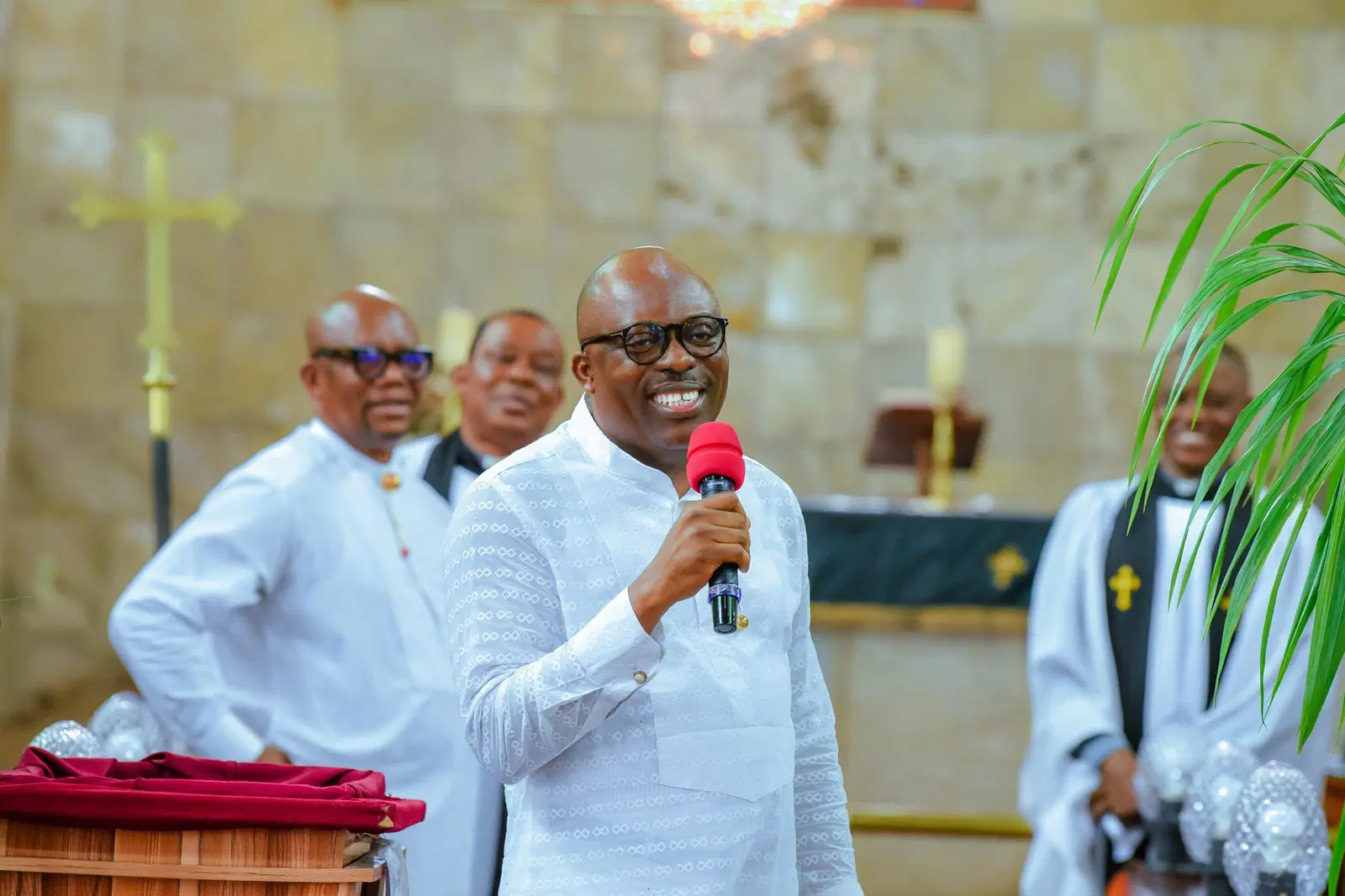 GOV FUBARA URGE CHURCH TO PRAY FOR HIS ADMINISTRATION
