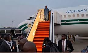 PRESIDENT BOLA TINUBU RETURNS TO ABUJA